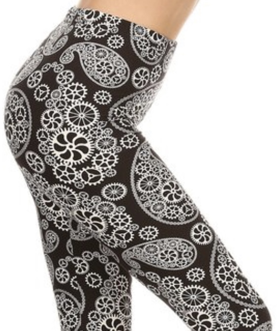 Twisted Cogs Paisley Cogs Leggings | TwistedWear