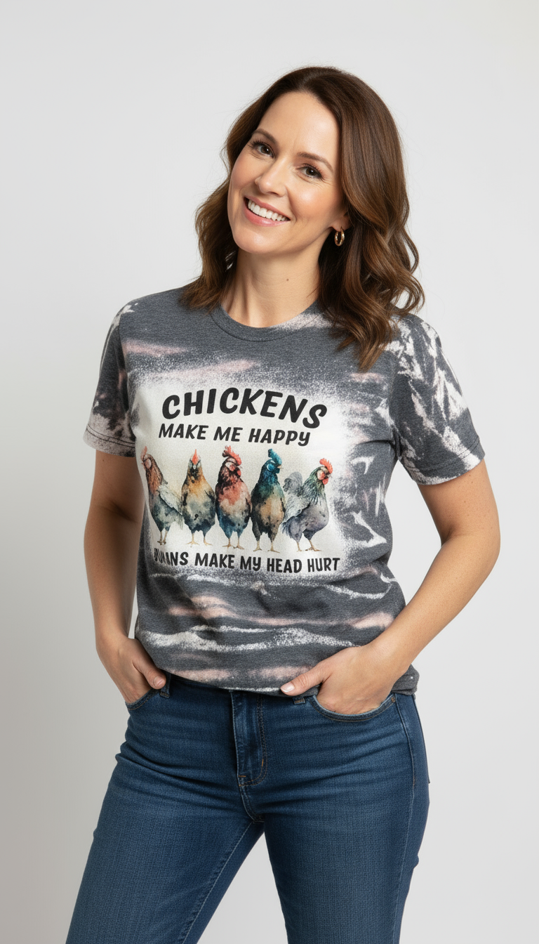 Chickens Bleached (V-Neck) Tee