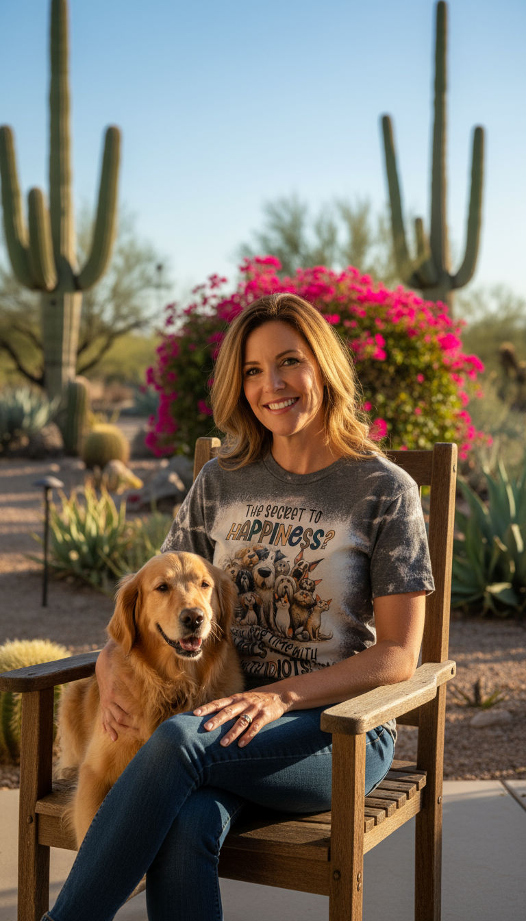 Secret to Happiness Bleached (V-Neck) Tee - Image 2