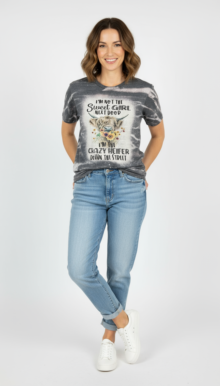 Sweet Girl Bleach Tee (V-Neck) - Image 5