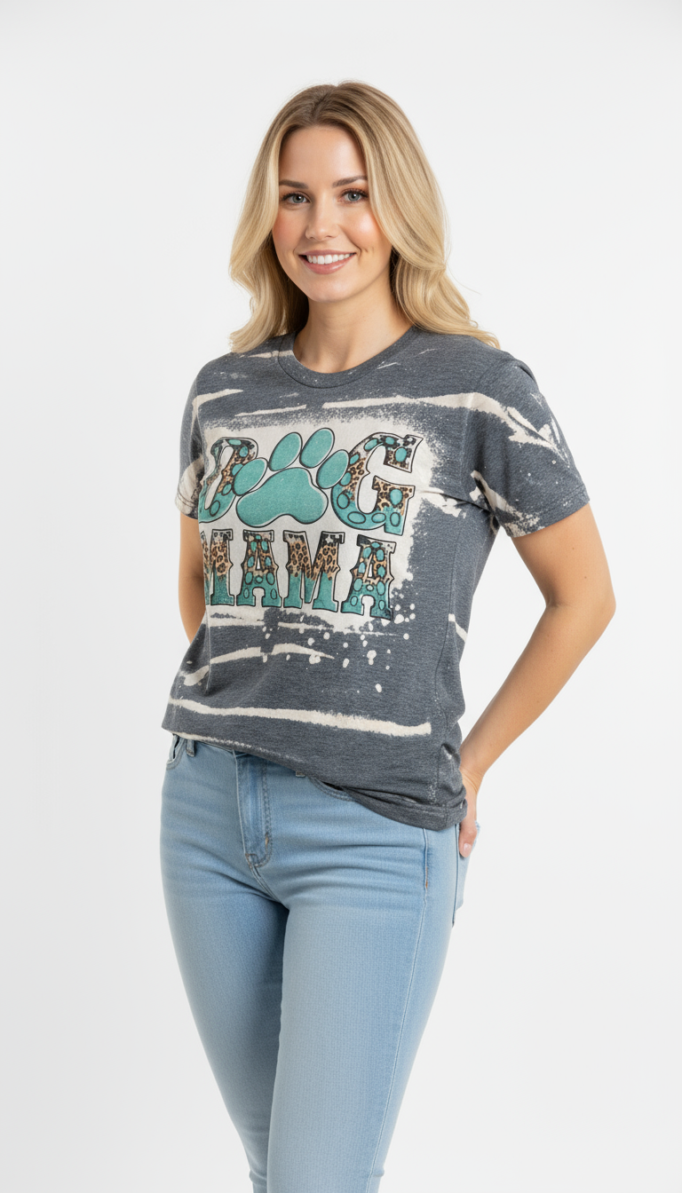Teal Dog Mom (V-Neck)