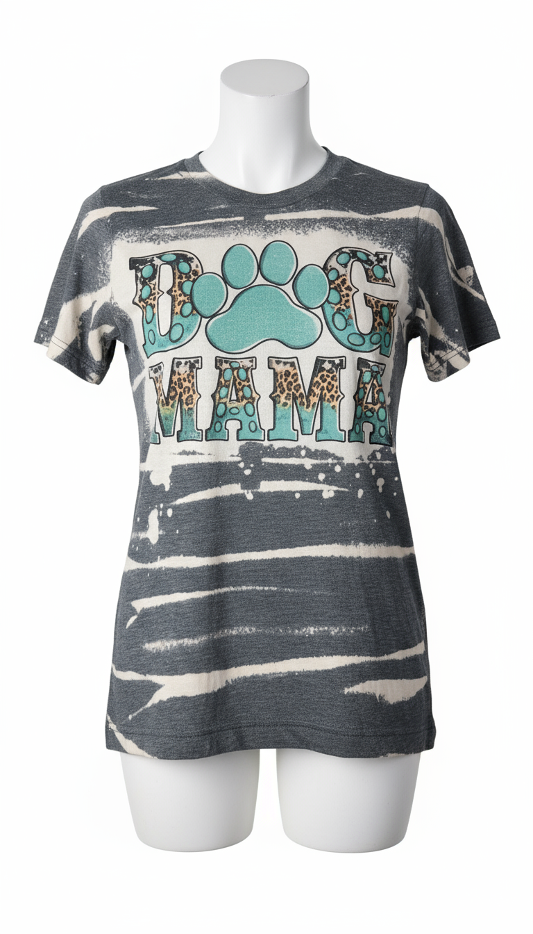 Teal Dog Mom (V-Neck) - Image 4