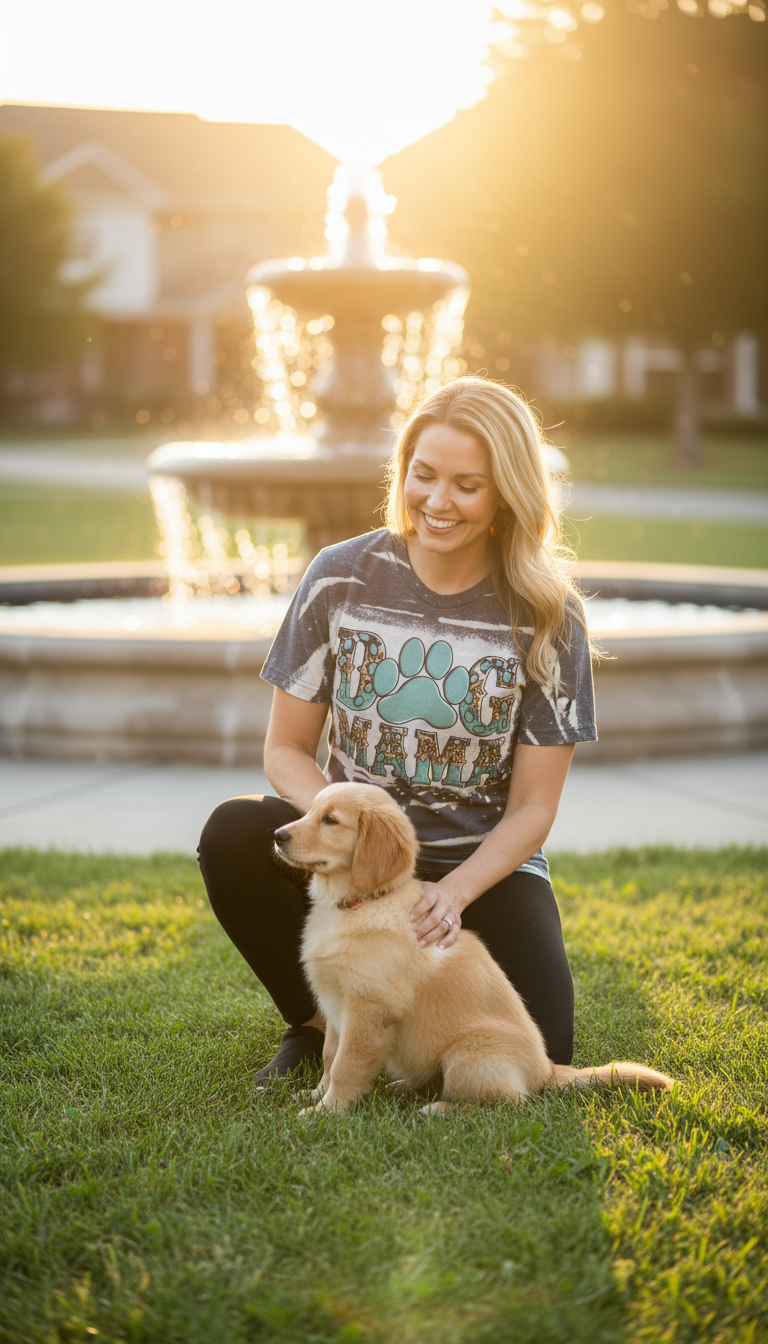 Teal Dog Mom (V-Neck) - Image 2