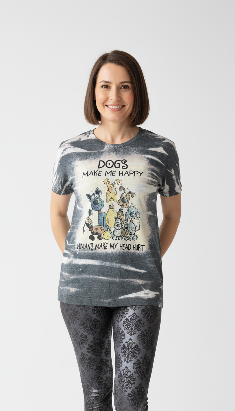 Dogs Make Me Happy Tee (V-Neck)