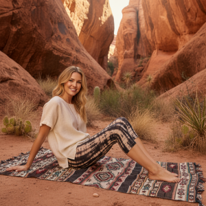 Alternative view of Tye Dye Pattern Capris